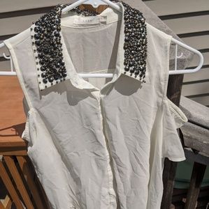 Beautiful bedazzled work or play blouse!